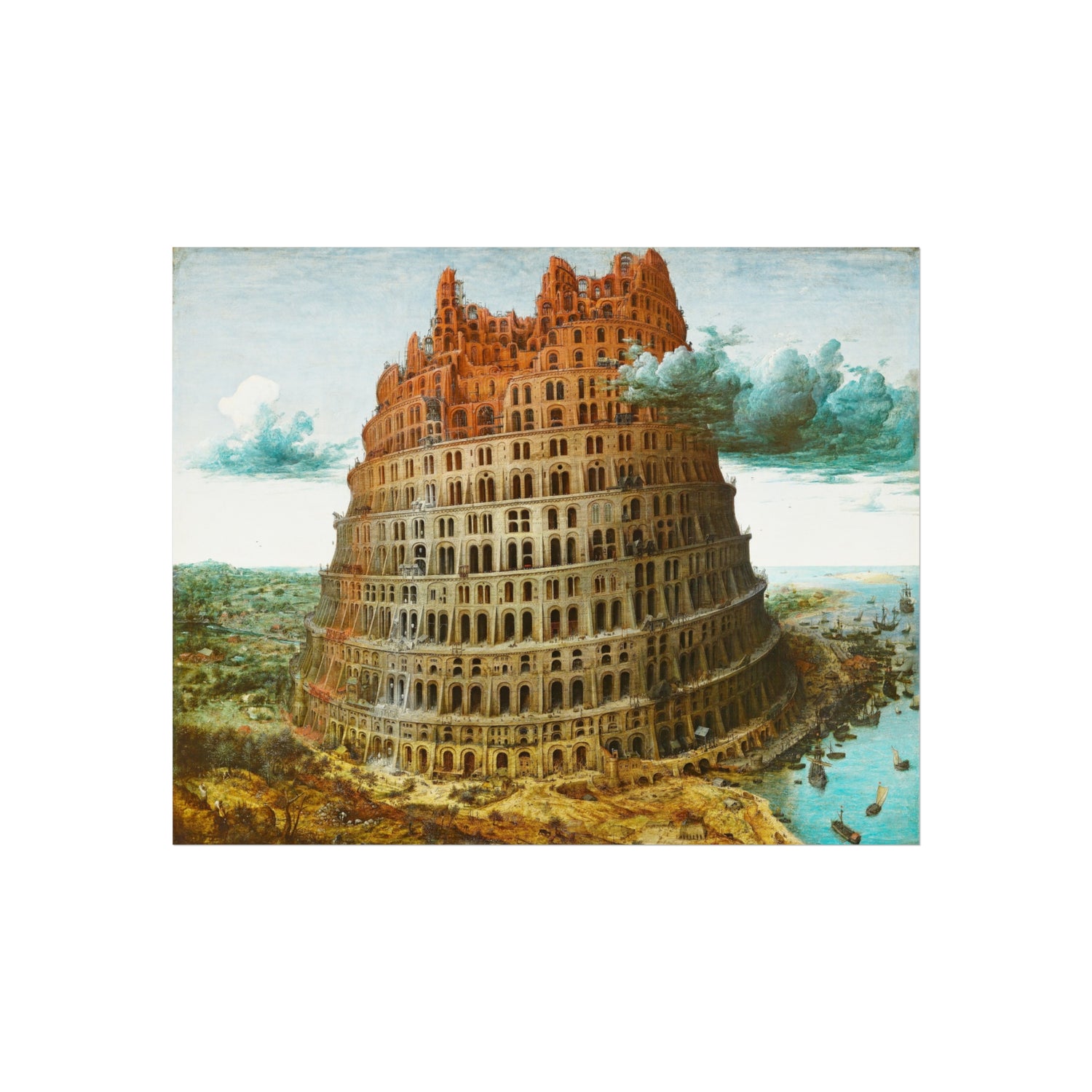 Pieter Bruegel the Elder - The Tower of Babel (Rotterdam) - Google Art Project - edited | Fine Art Poster
