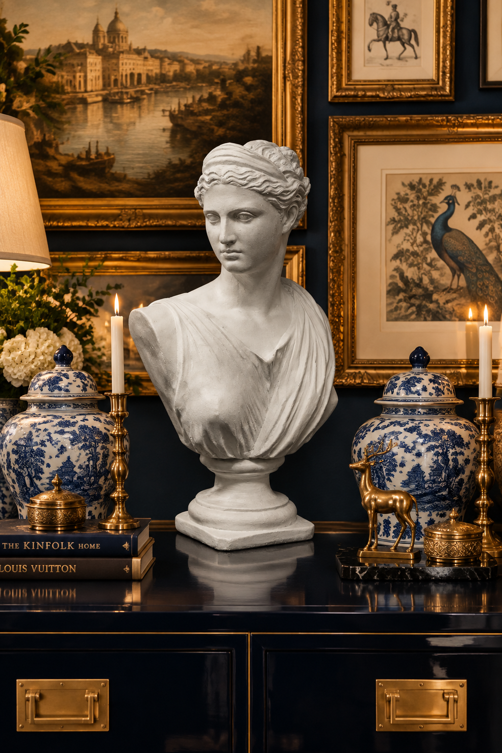 Estatua de busto de Diana Cazadora