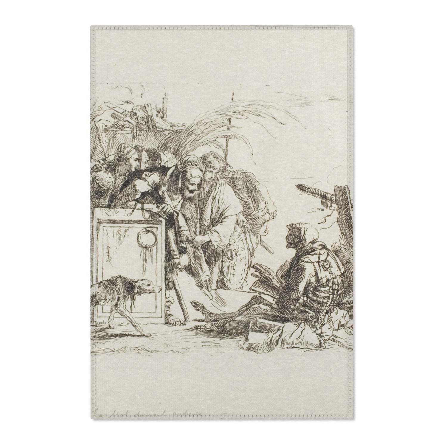 Death Giving Audience - Giovanni Battista Tiepolo Area Rug