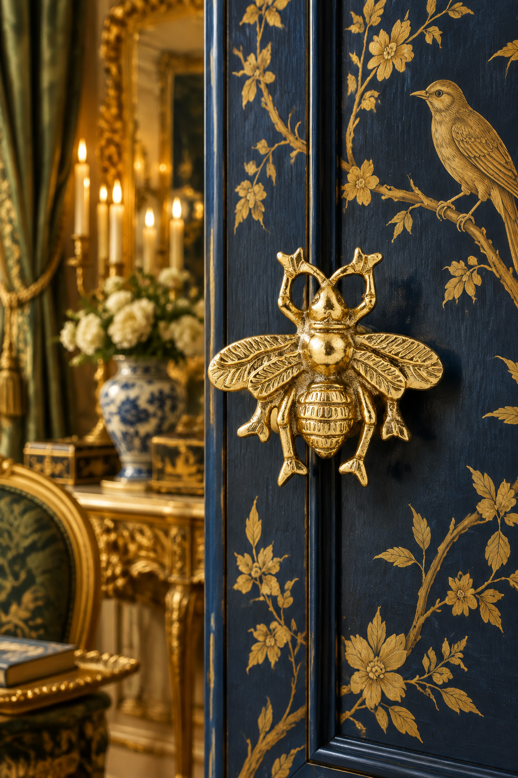 Handmade Brass Bumble Bee Cabinet Knob