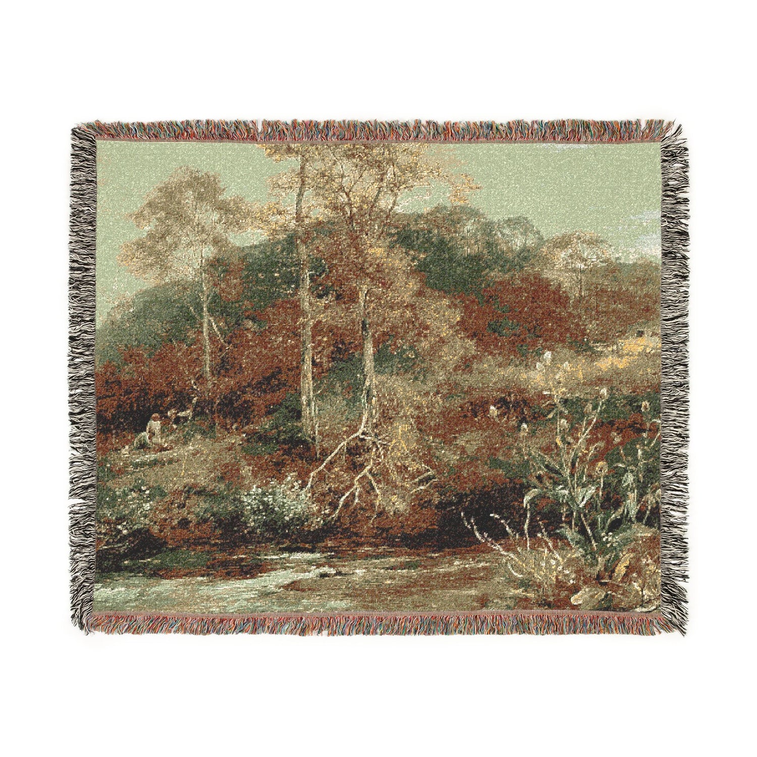 Autumn River Scene, The Brook - David Bates Tapestry Blanket