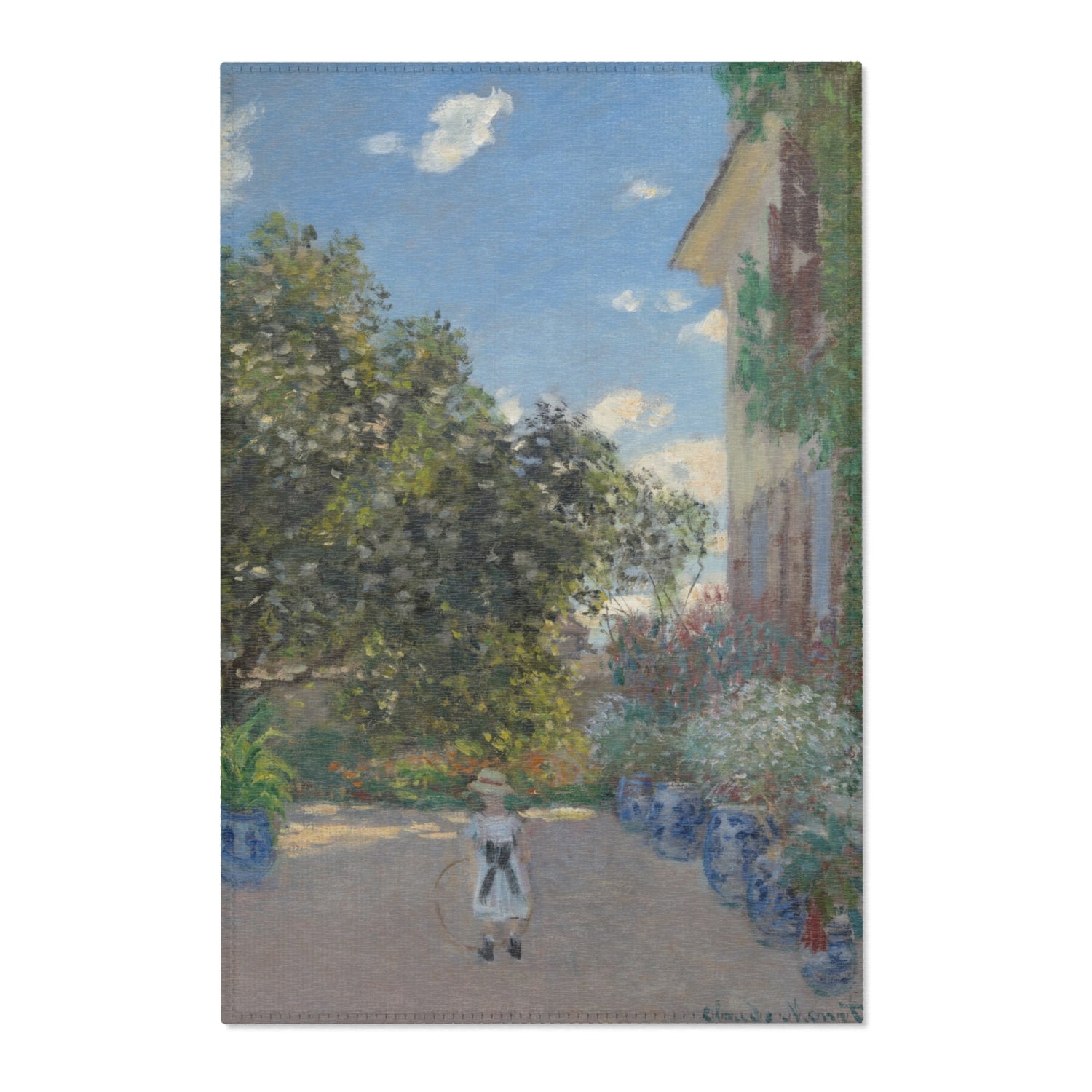 The Artist's House at Argenteuil - Claude Monet Area Rug