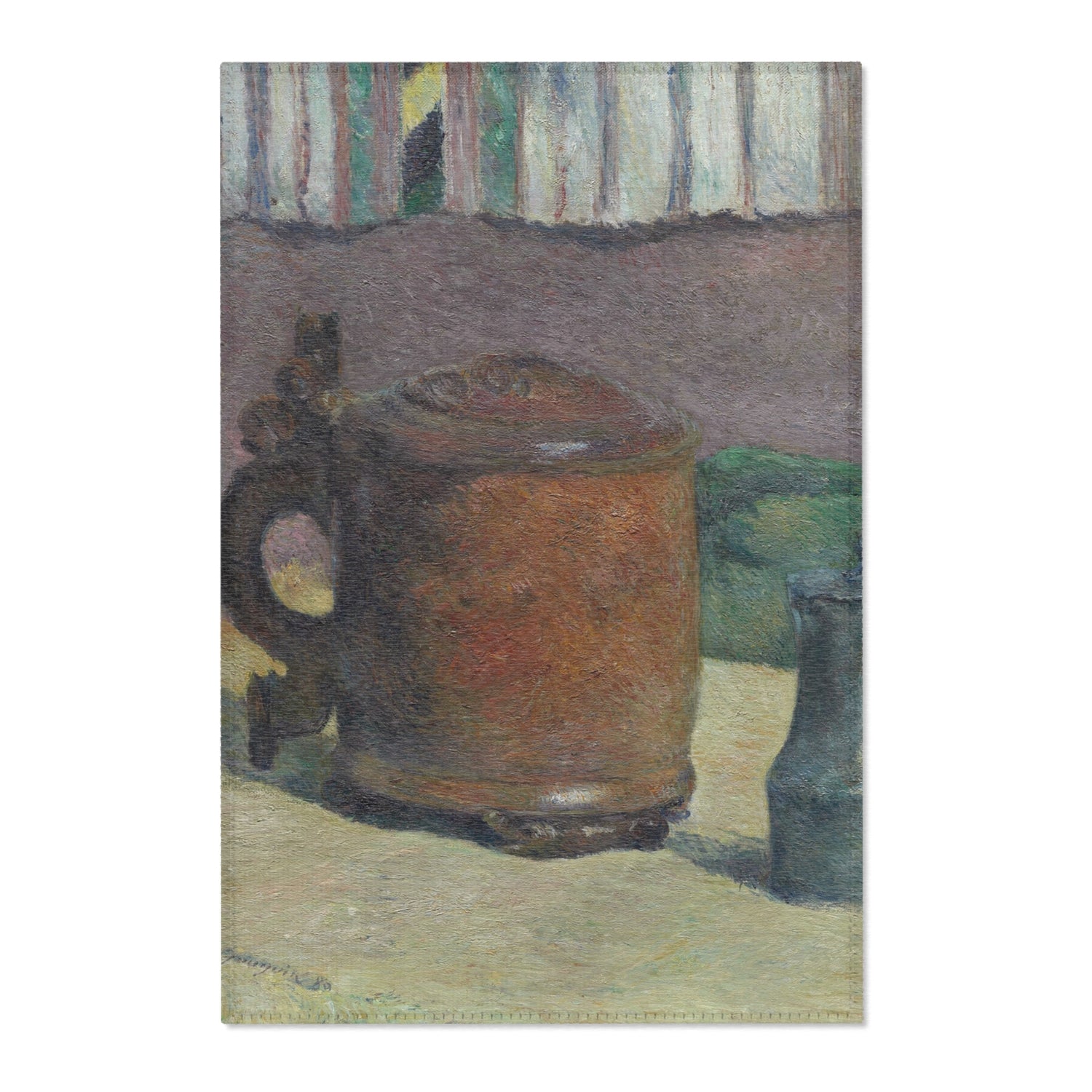 Still Life Wood Tankard and Metal Pitcher - Paul Gauguin Area Rug