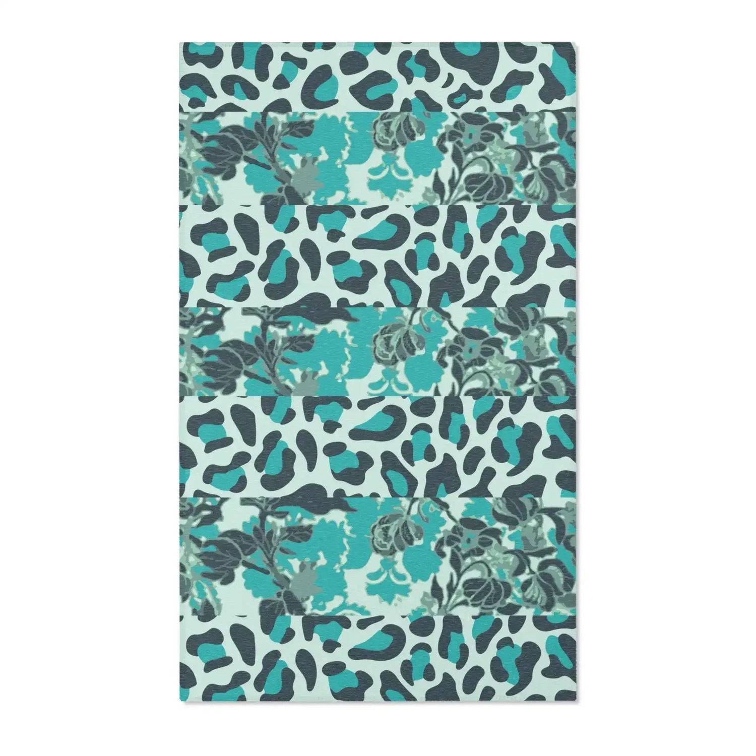 Teal Tempest Clash Accent Rug