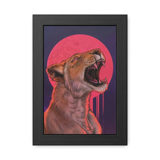 Lioness Power Poster Wall Art 8" x 12" (Vertical) Semi Glossy