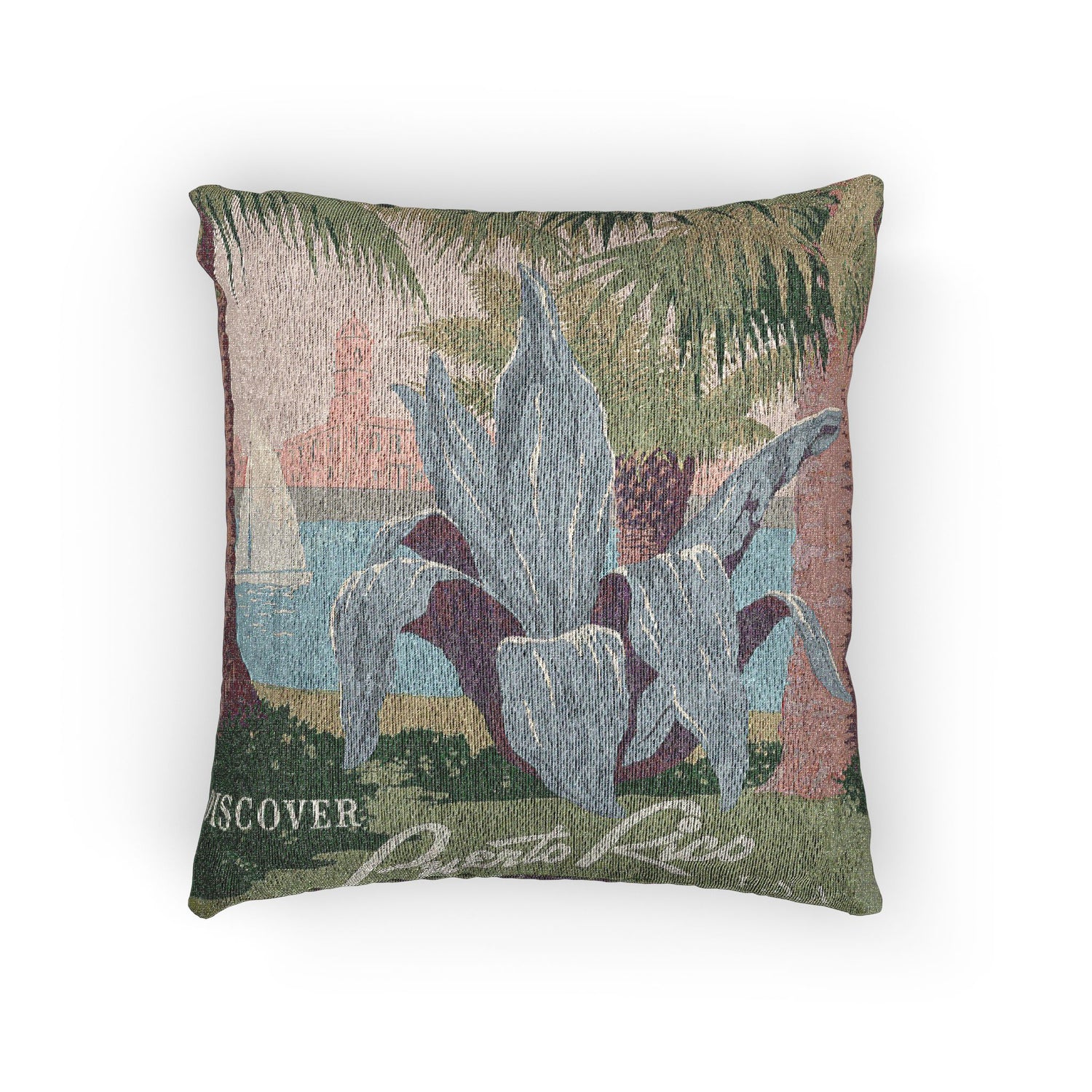 Discover Puerto Rico, U.S.A. Pillow