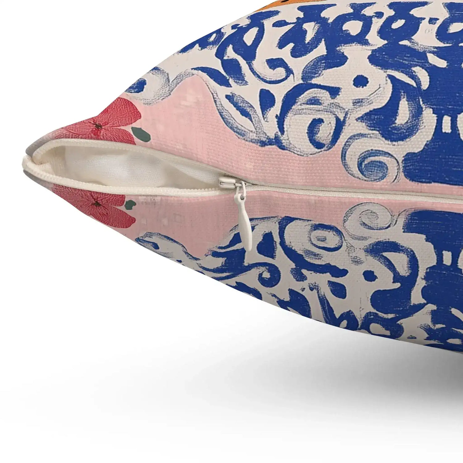 Blushing Leopards & Roses Throw Pillow