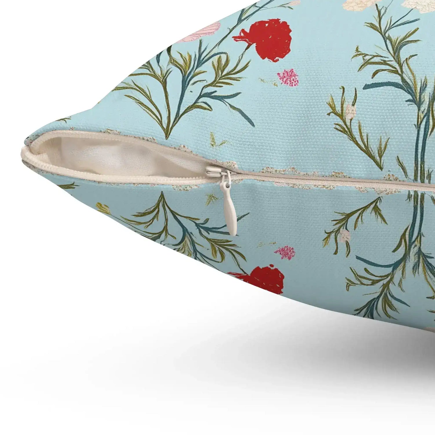 Vintage Floral Garden Throw Pillow