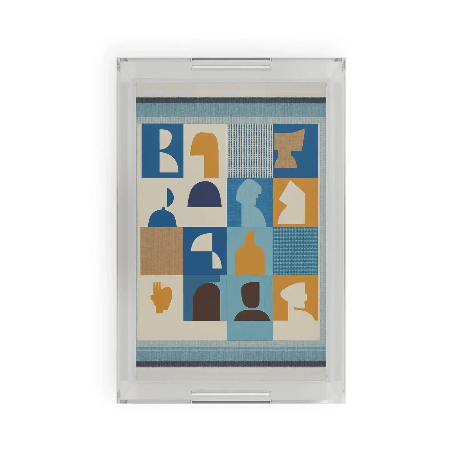 Geometric Faces Serving Tray