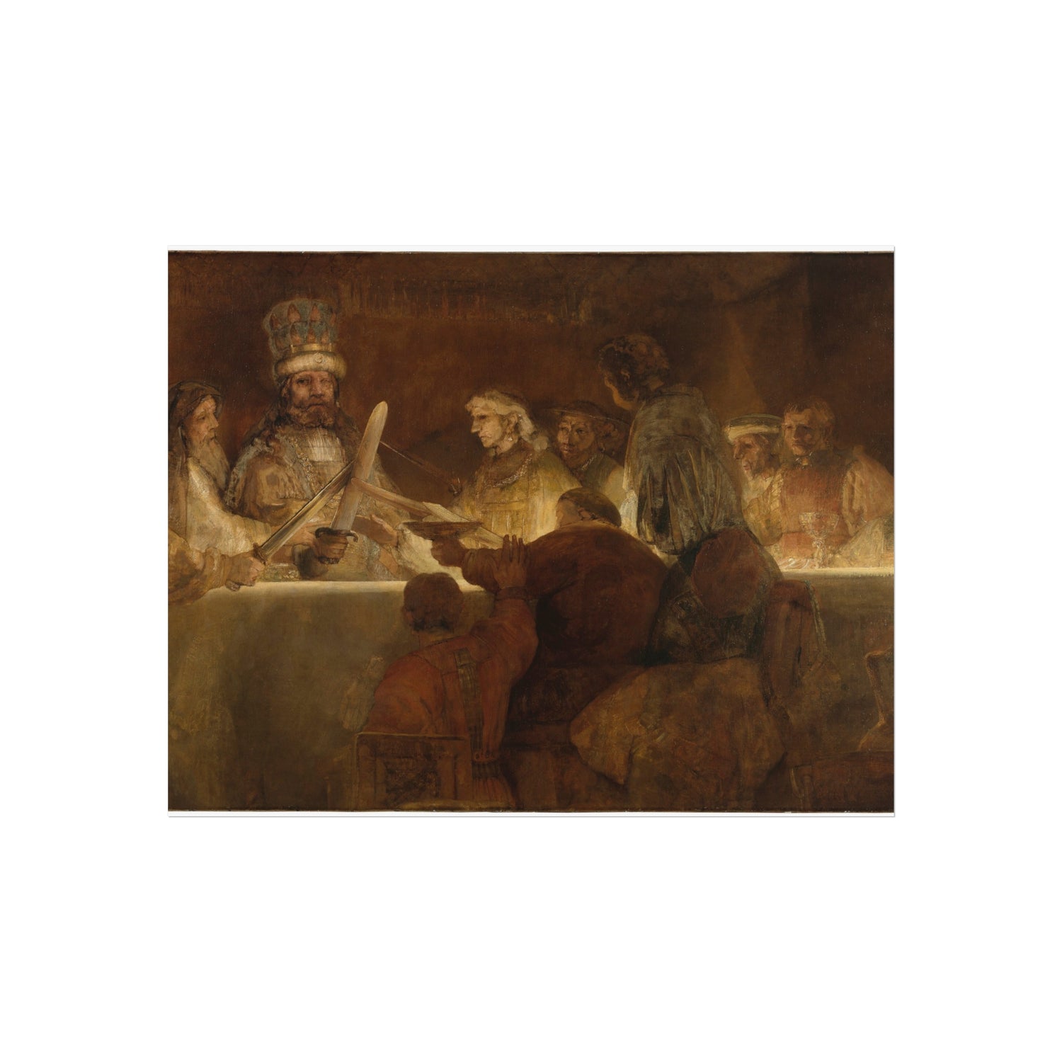 The Conspiracy of Claudius Civilis - Rembrandt van Rijn Fine Art Poster