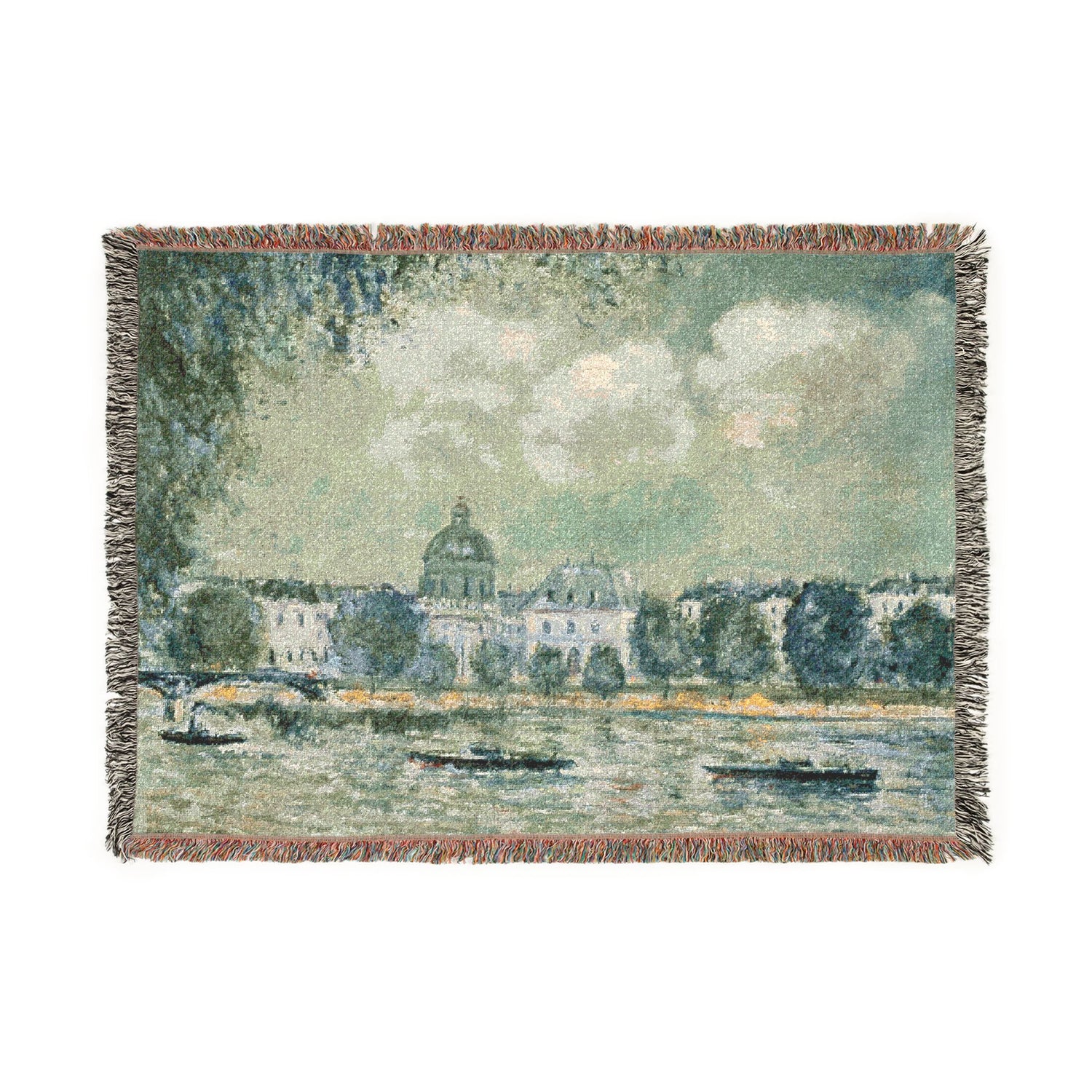 Landscape along the Seine - Alfred Sisley Tapestry Blanket