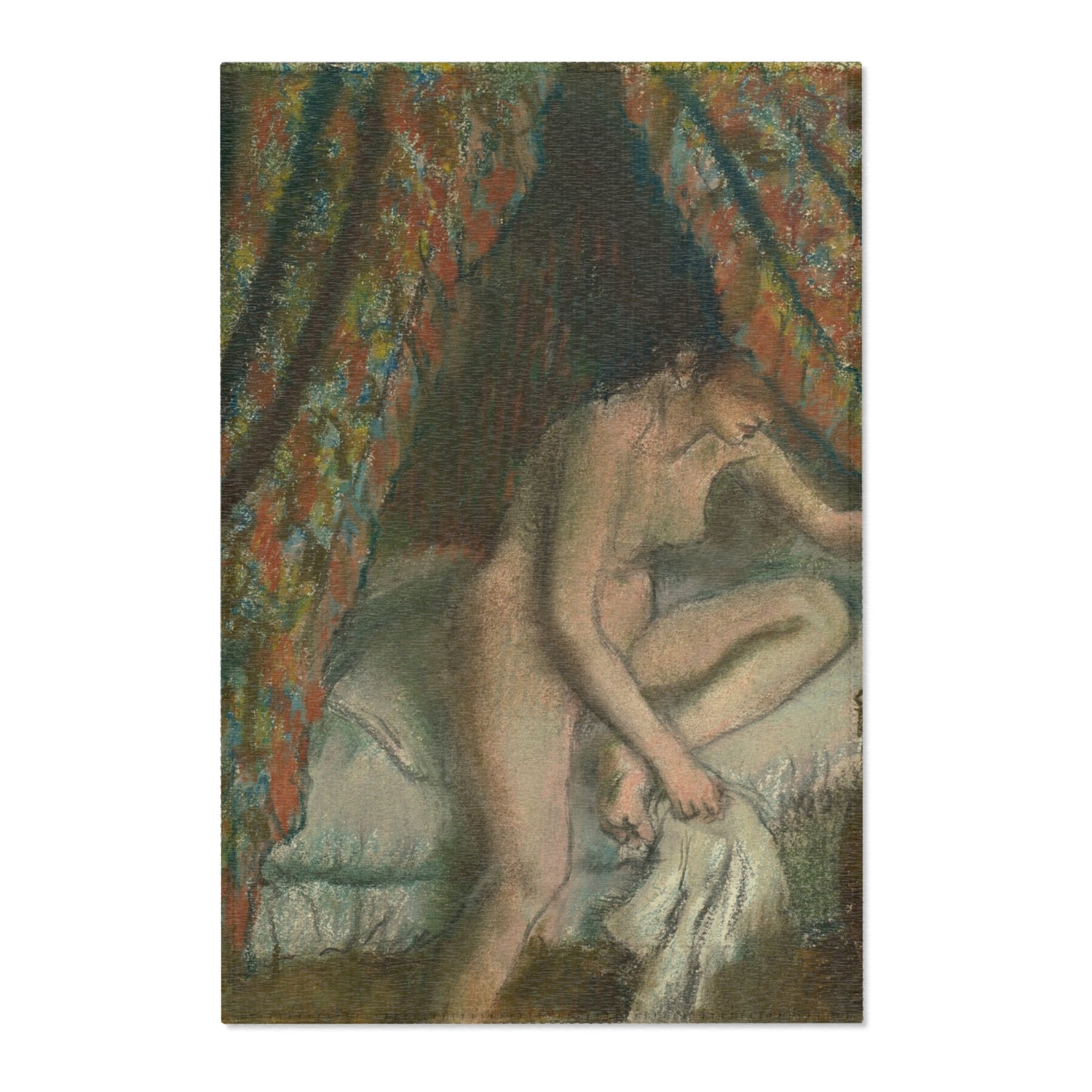 Retiring - Hilaire Germain Edgar Degas Area Rug