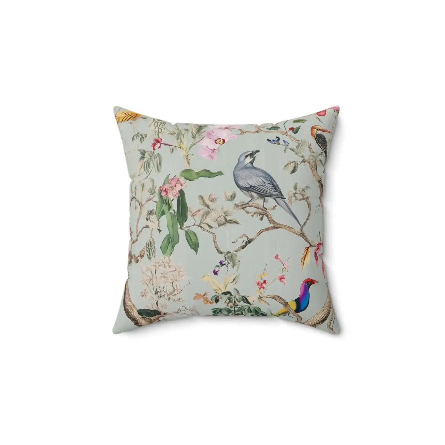 Botanical Aviary Luxe Throw Pillow