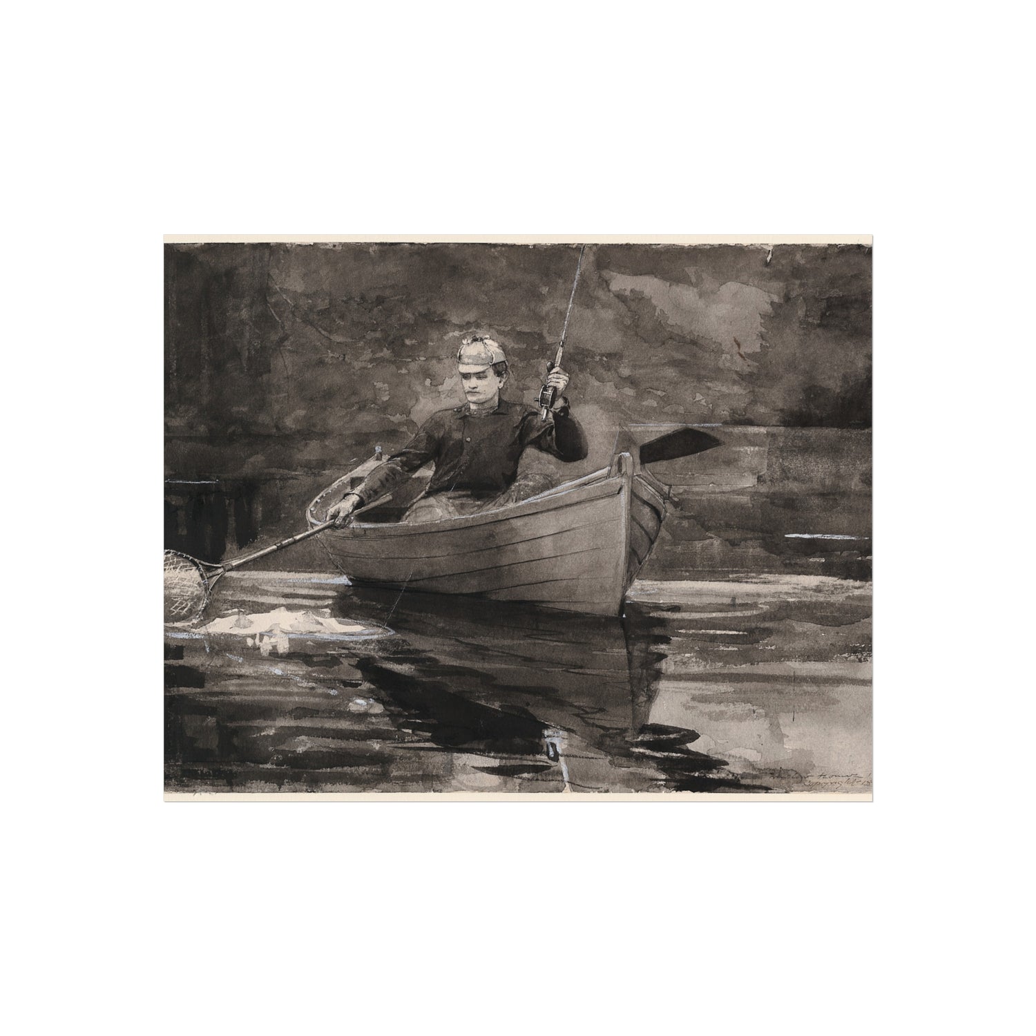 Winslow Homer - Netting the Fish | Fine Art Poster