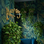 Golden Dragonfly Plant Wall Hangers - Set of 2 styled in a room setting