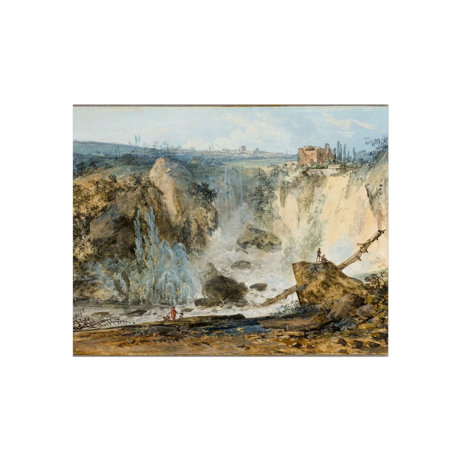 Louis Gabriel Moreau - Waterfall | Fine Art Poster