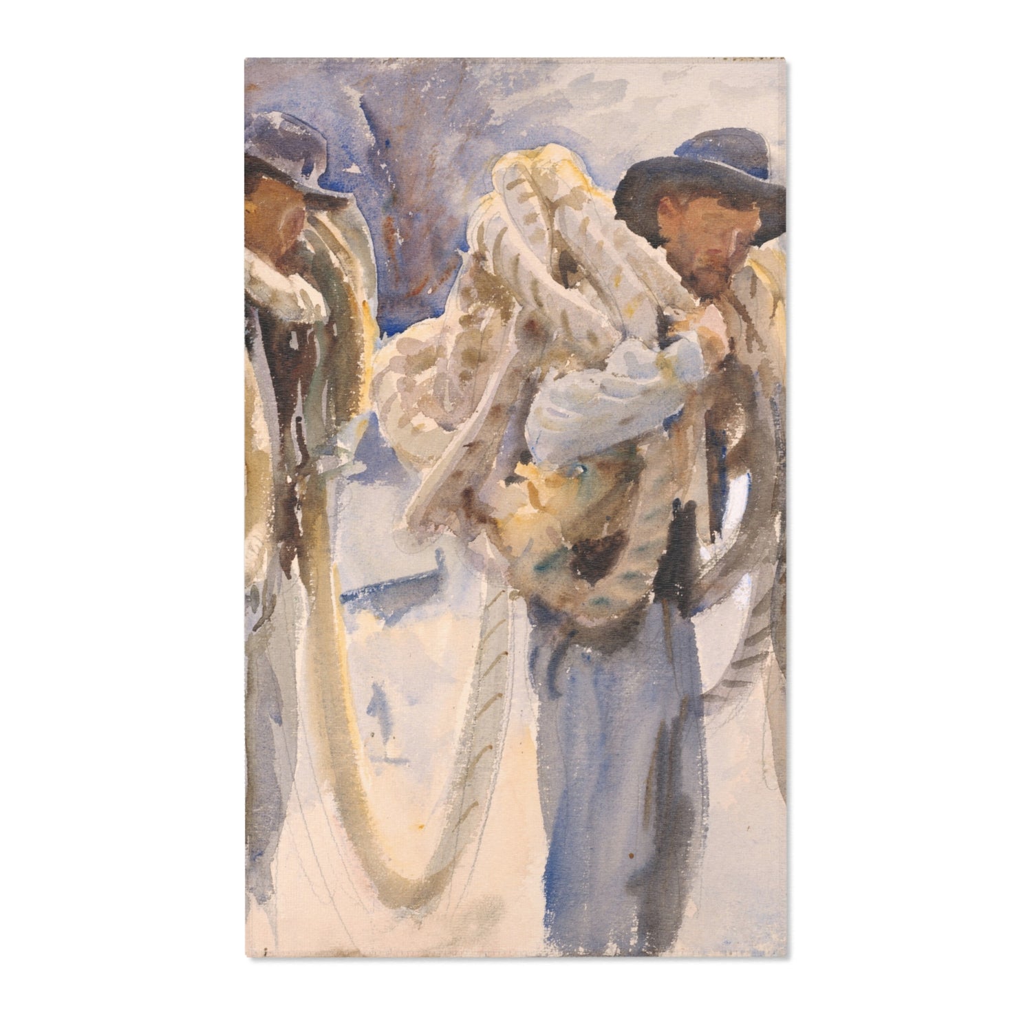 Workmen at Carrara - John Singer Sargent Area Rug
