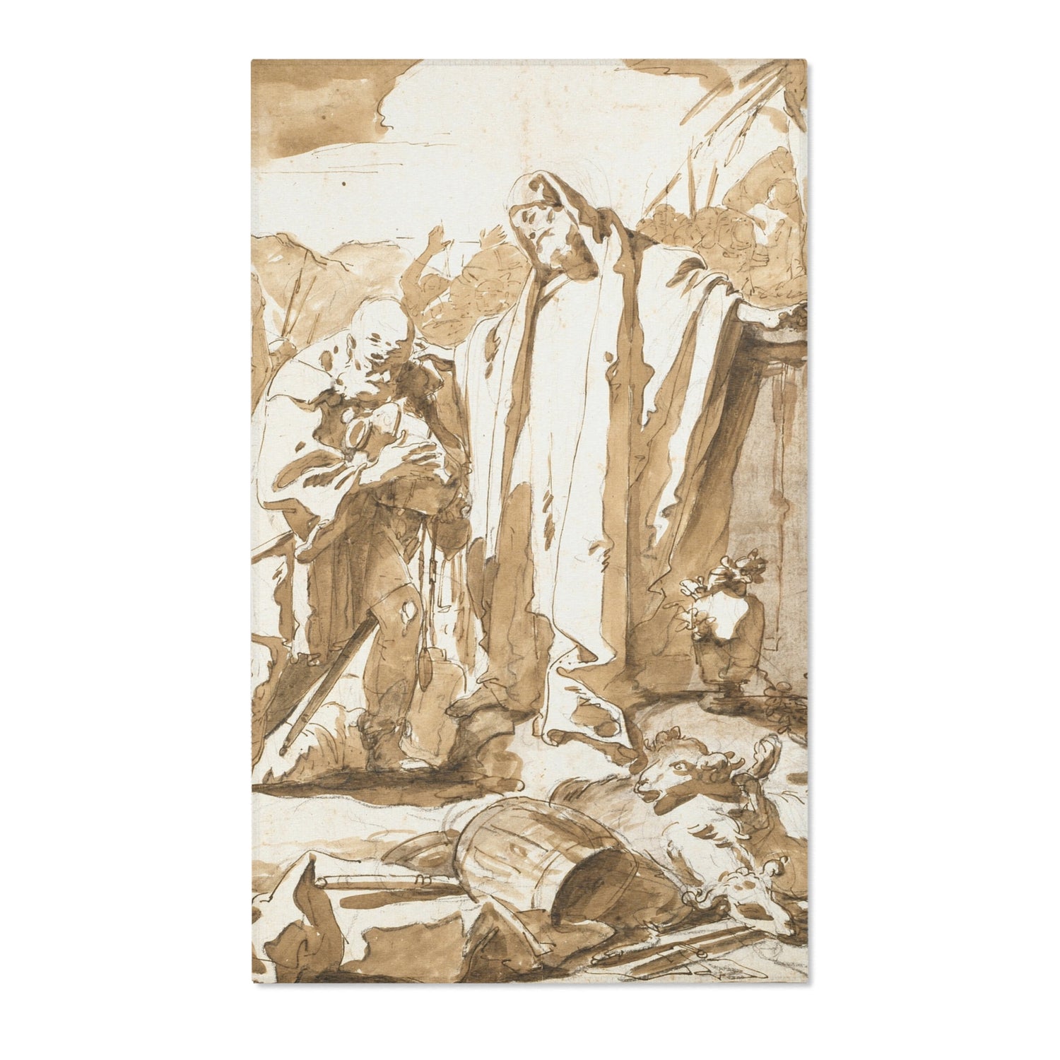 The Meeting of Abraham and Melchizedek - Giovanni Battista Tiepolo Area Rug