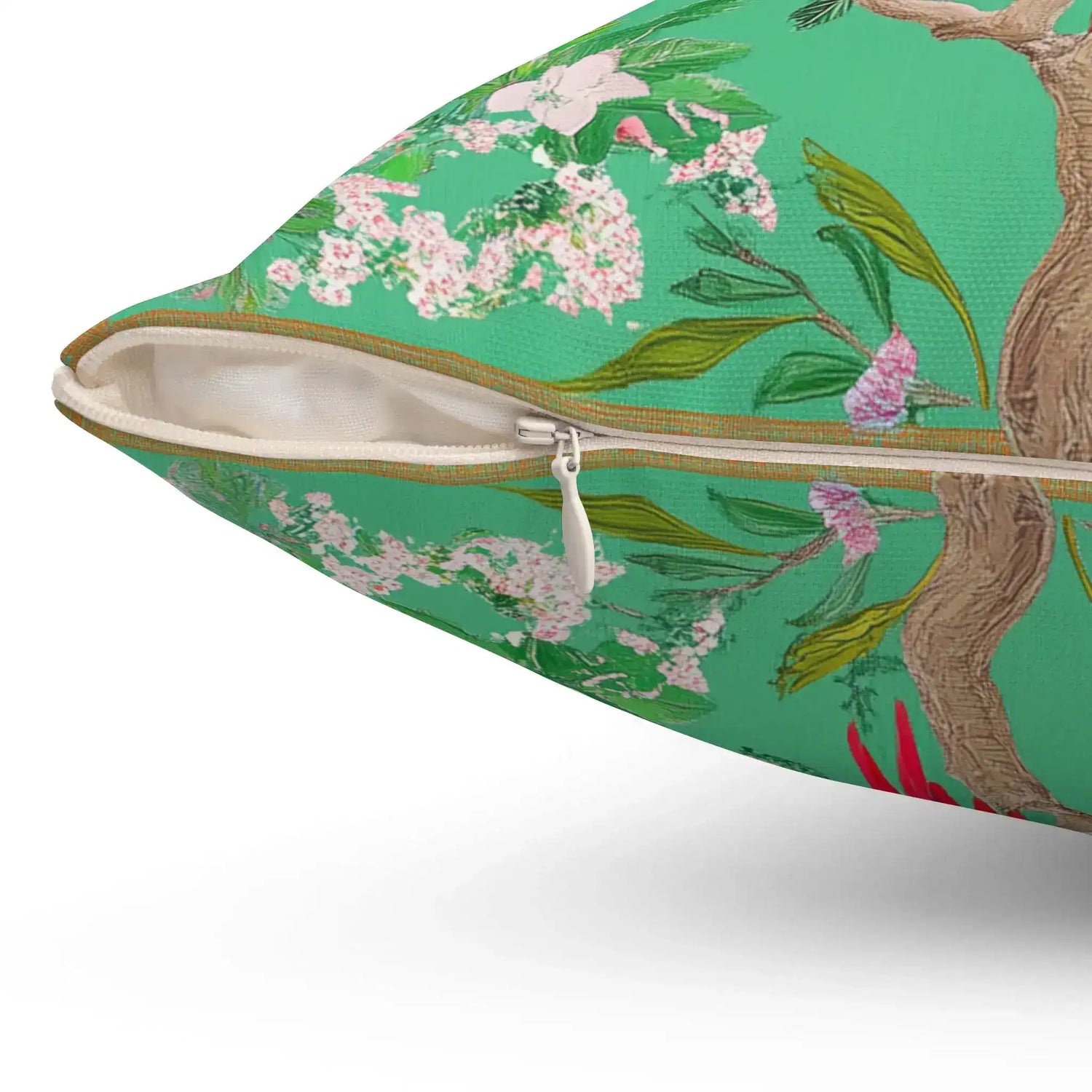 Rainbow Tanager in Bloom Throw Pillow