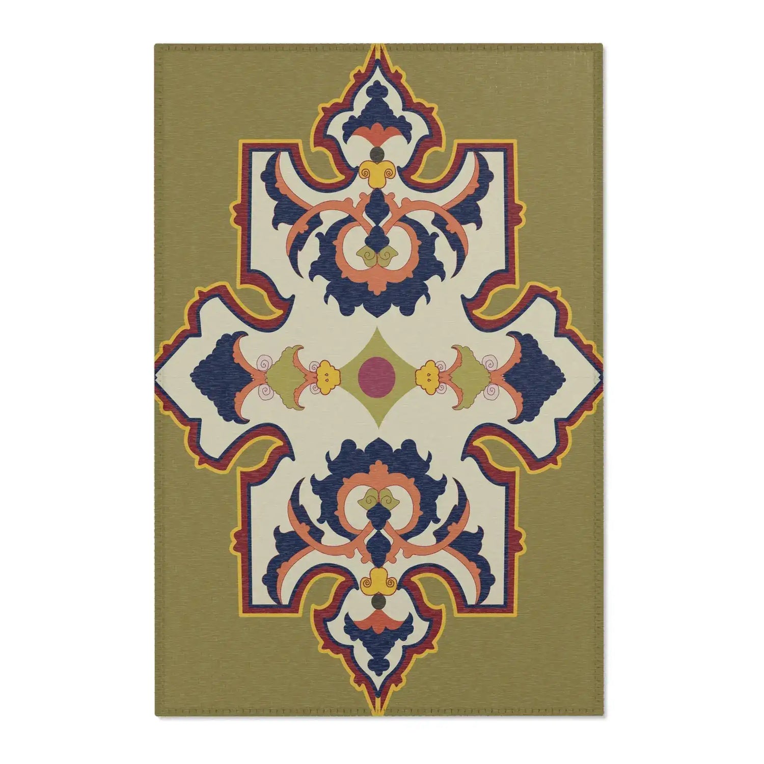 Olive Medallion Heritage Accent Rug