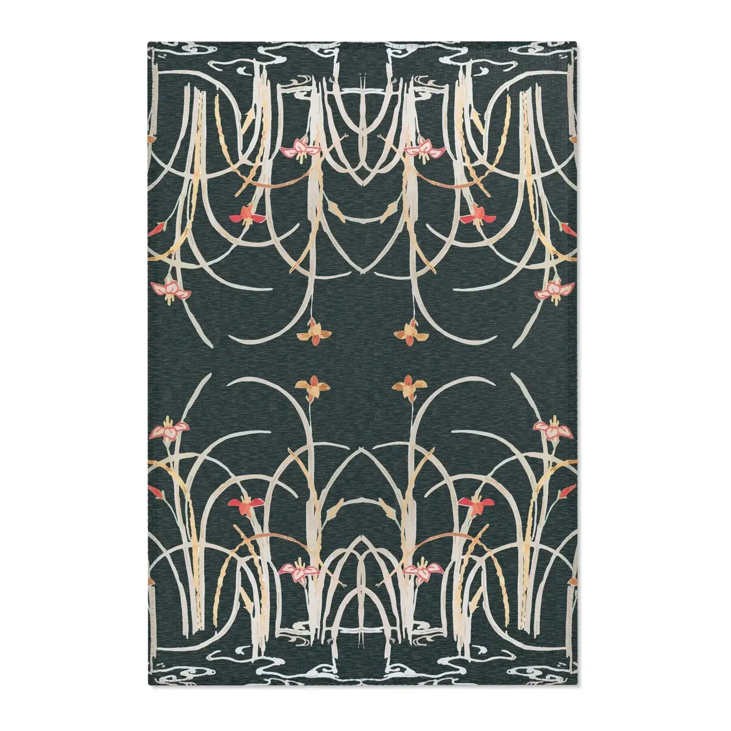 Golden Orchid Garden Accent Rug