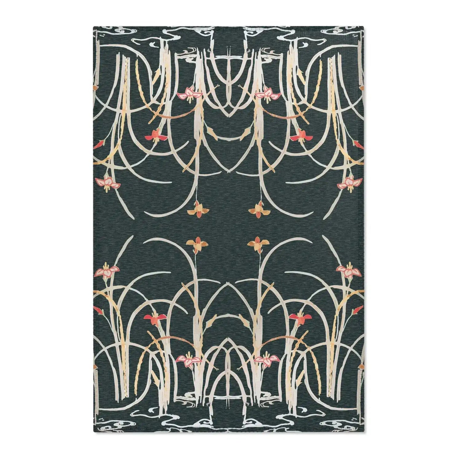 Golden Orchid Garden Accent Rug