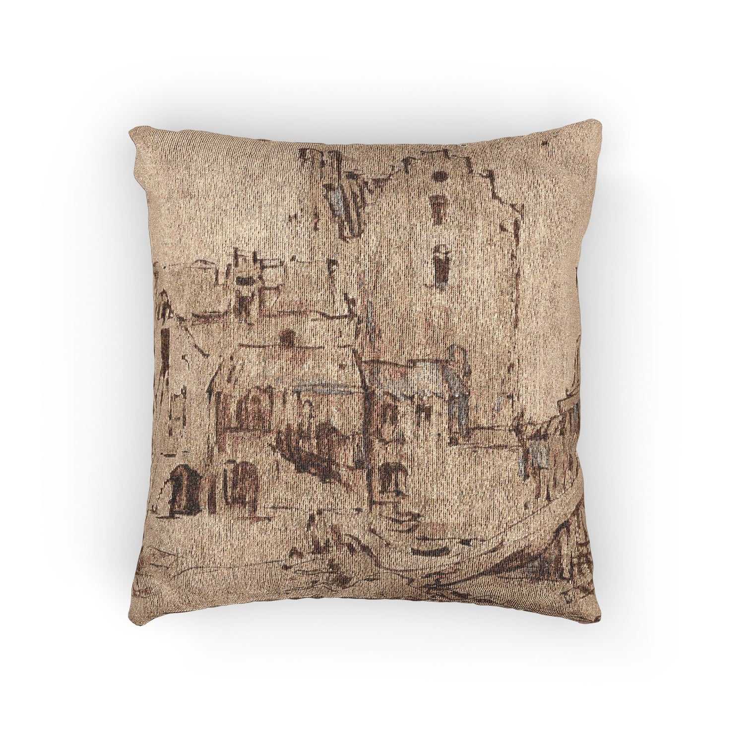 Kostverloren Castle in Decay - Rembrandt van Rijn Pillow