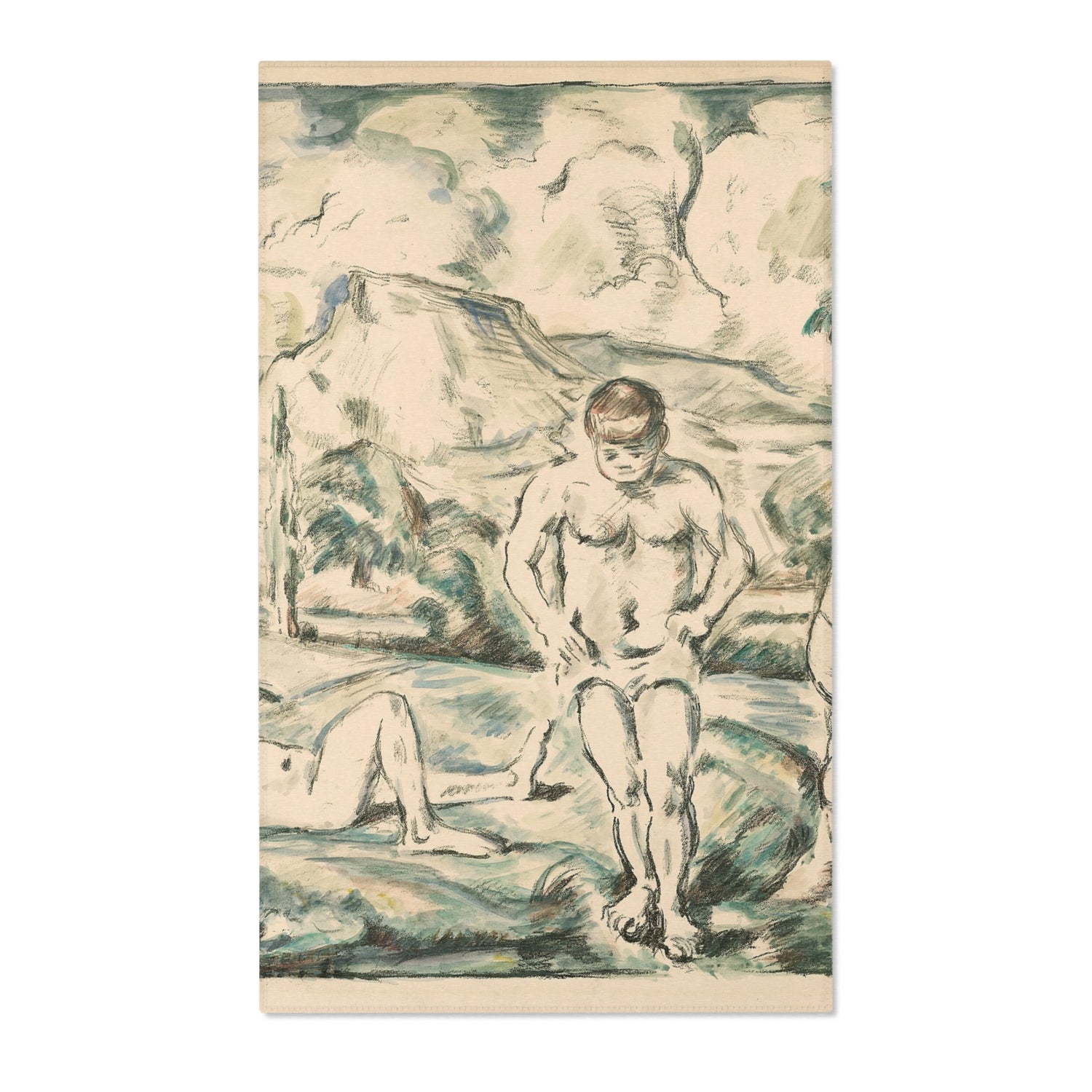 Large Bathers - Paul Cezanne Area Rug