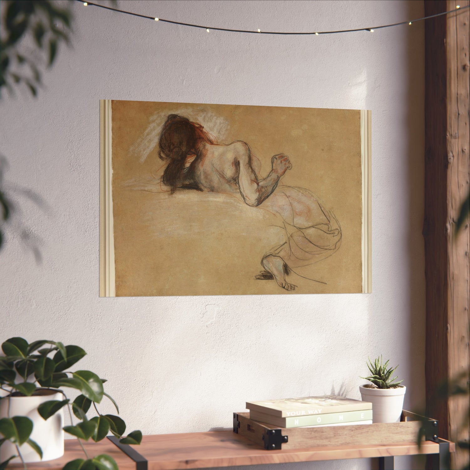 Crouching Woman - Eugène Delacroix Fine Art Poster