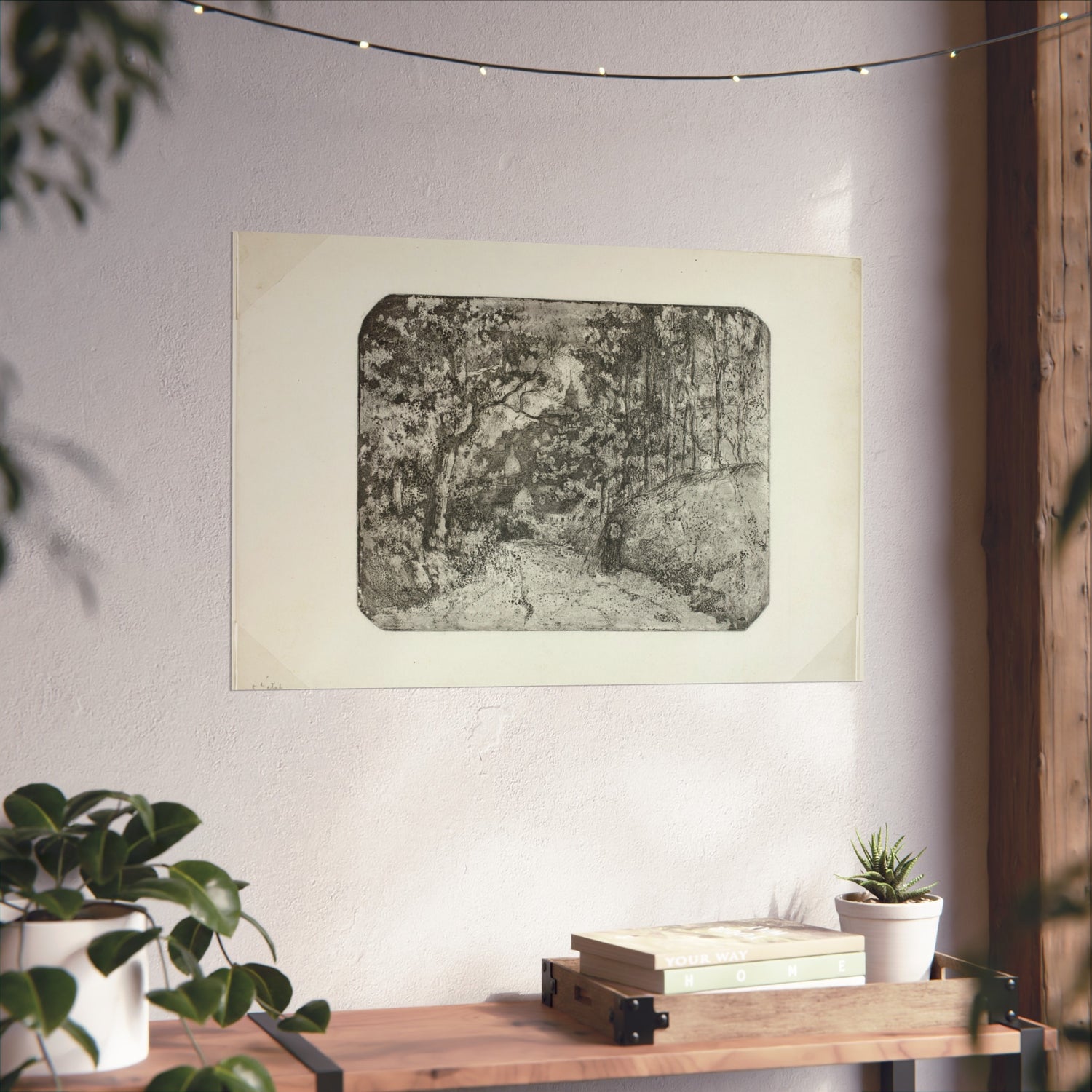 Wooded Lane at Pontoise - Camille Pissarro Fine Art Poster
