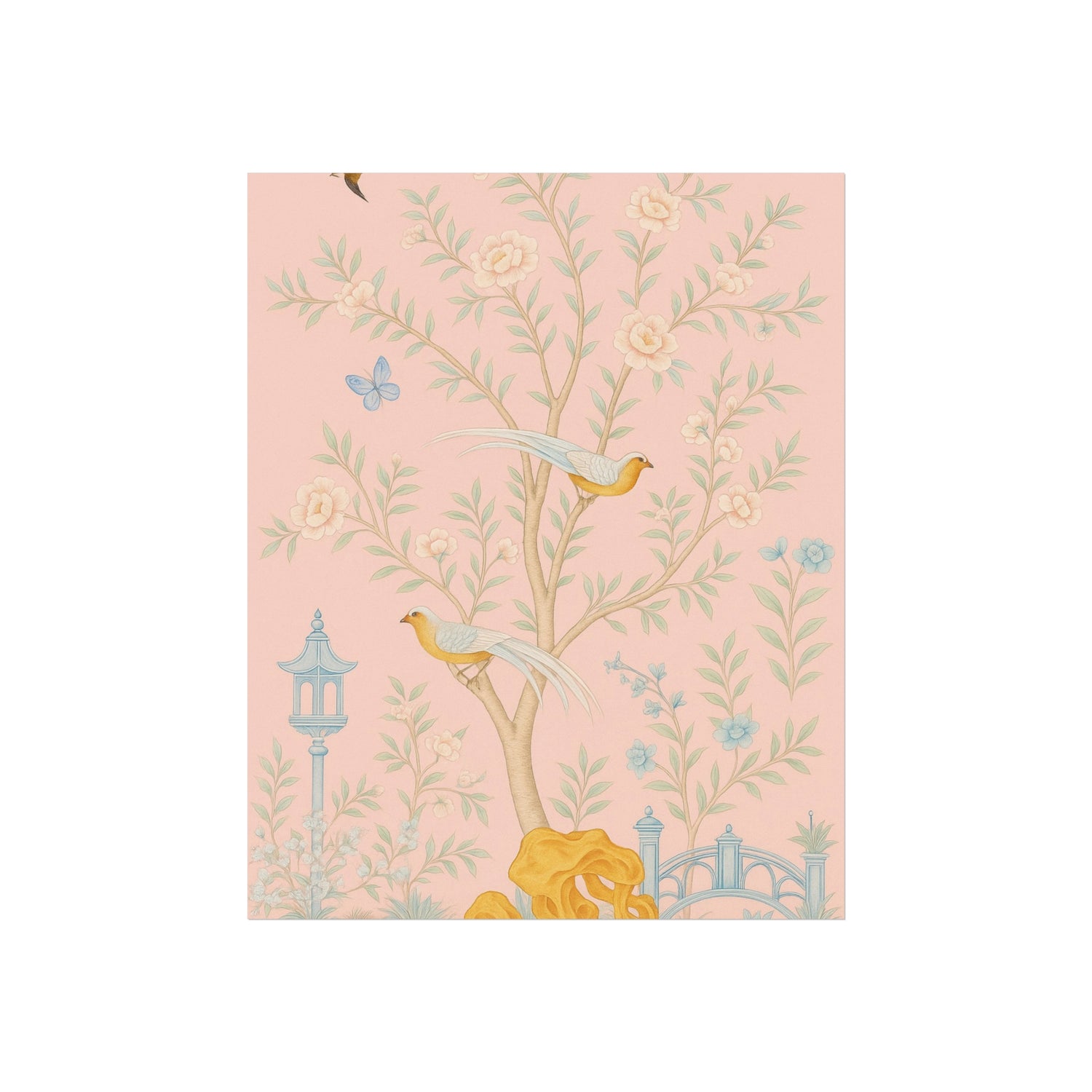 Chinoiserie Serenity - Pink Fine Art Poster