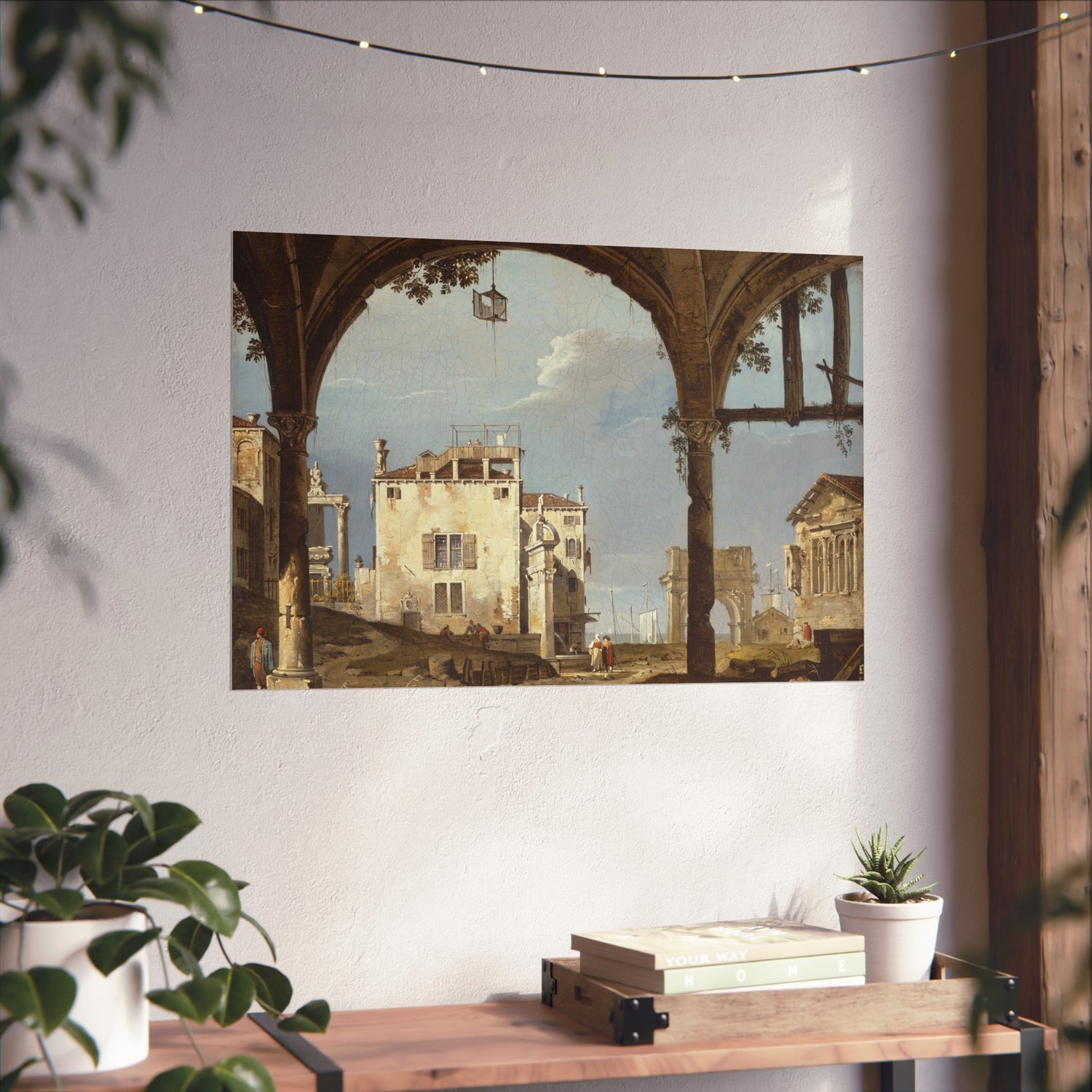 Portico with a Lantern - Canaletto Fine Art Poster