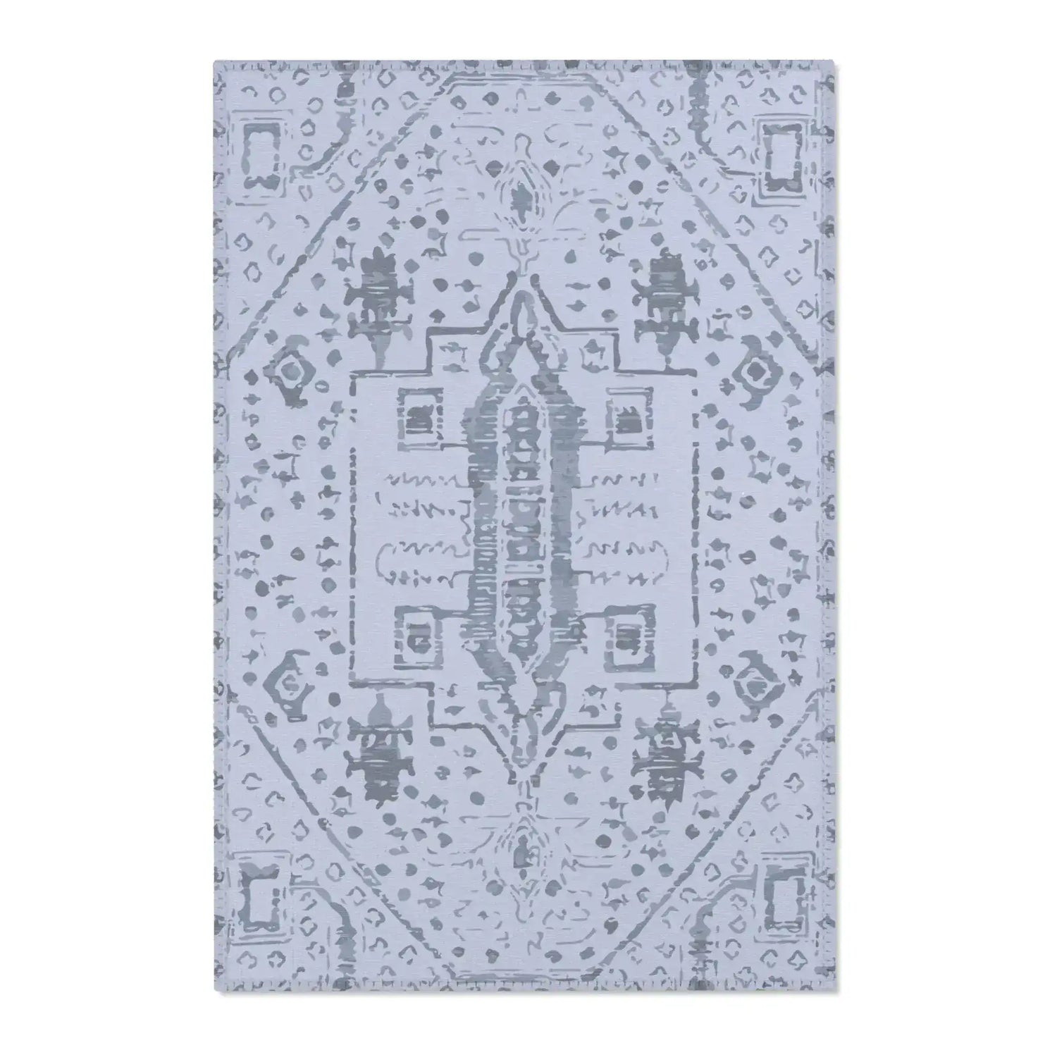 Steel Mirage Medallion Accent Rug