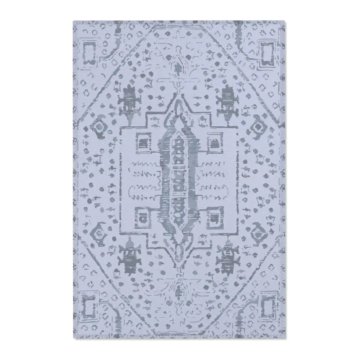 Steel Mirage Medallion Accent Rug