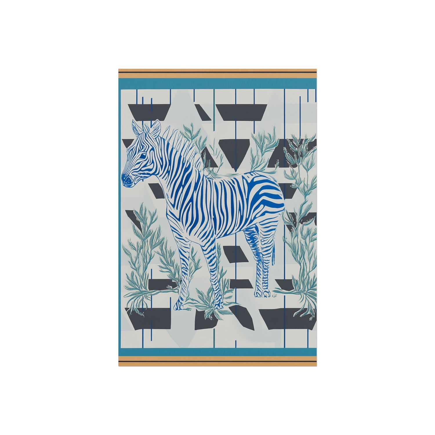 Geometric Safari Zebra Fine Art Poster