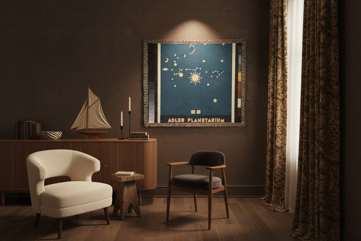 Adler Planetarium Drama of the Heavens Tapestry Blanket