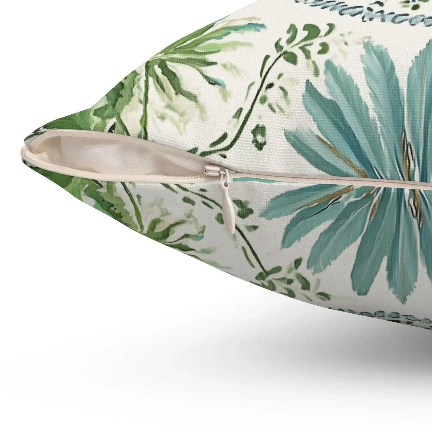 Tropical Heron & Palm Throw Pillow