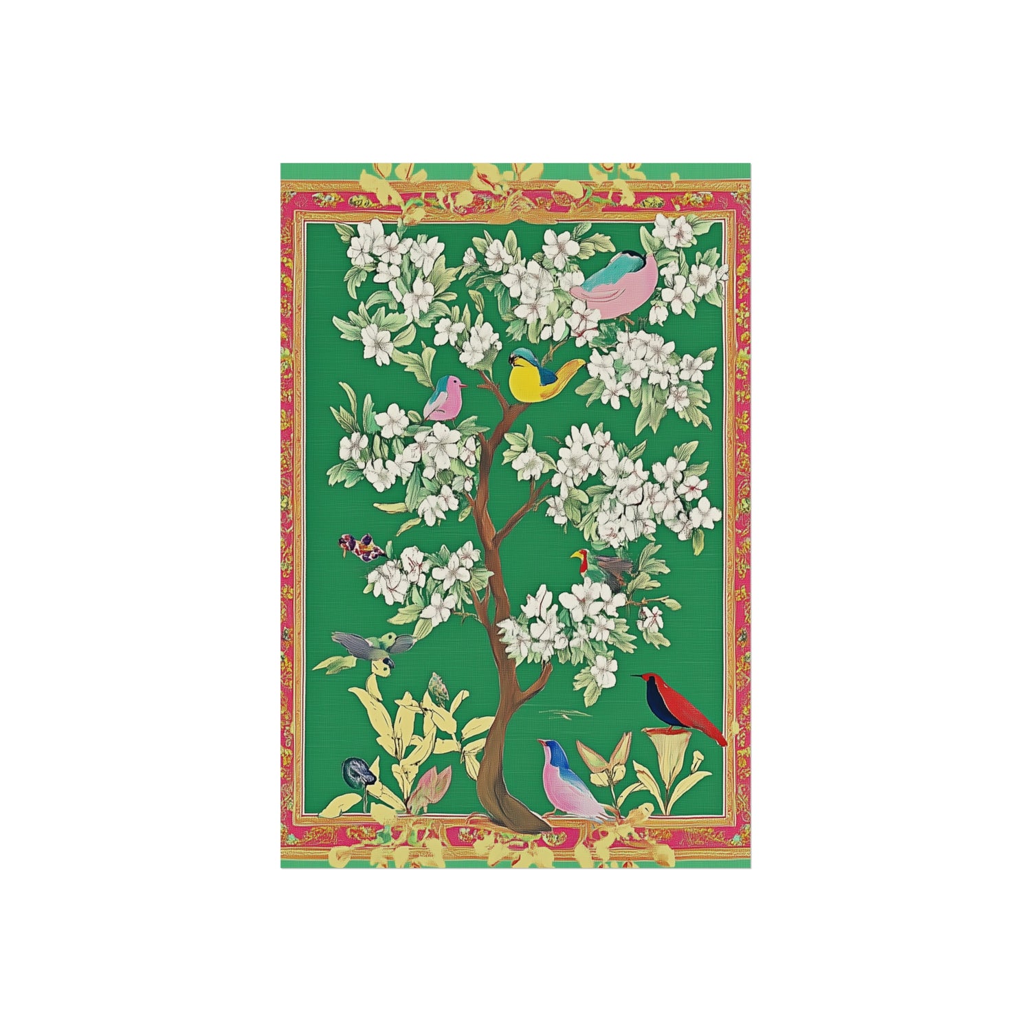 Floral Bird Tree Fine Art Poster