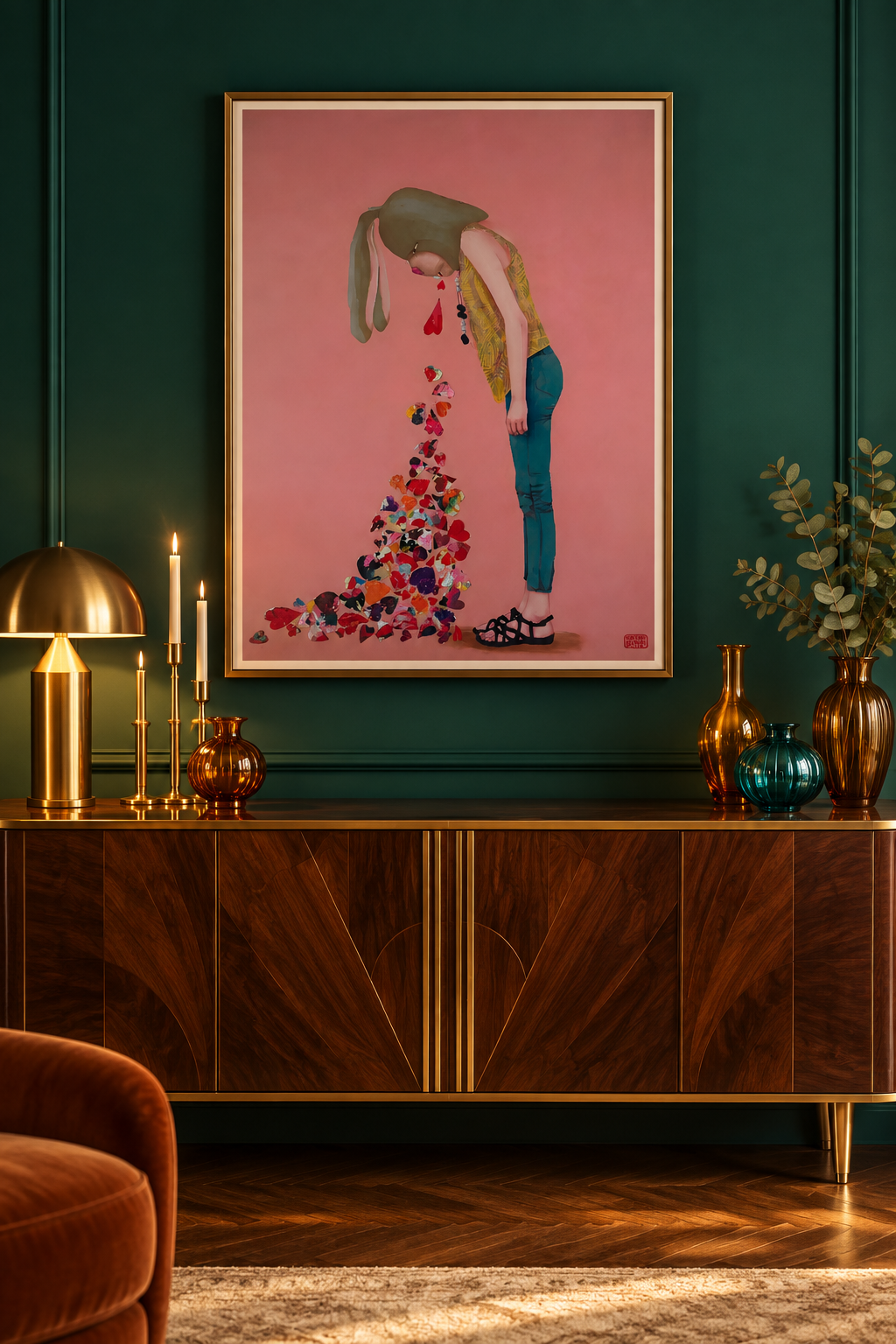 Vomintando Corazones Wall Art