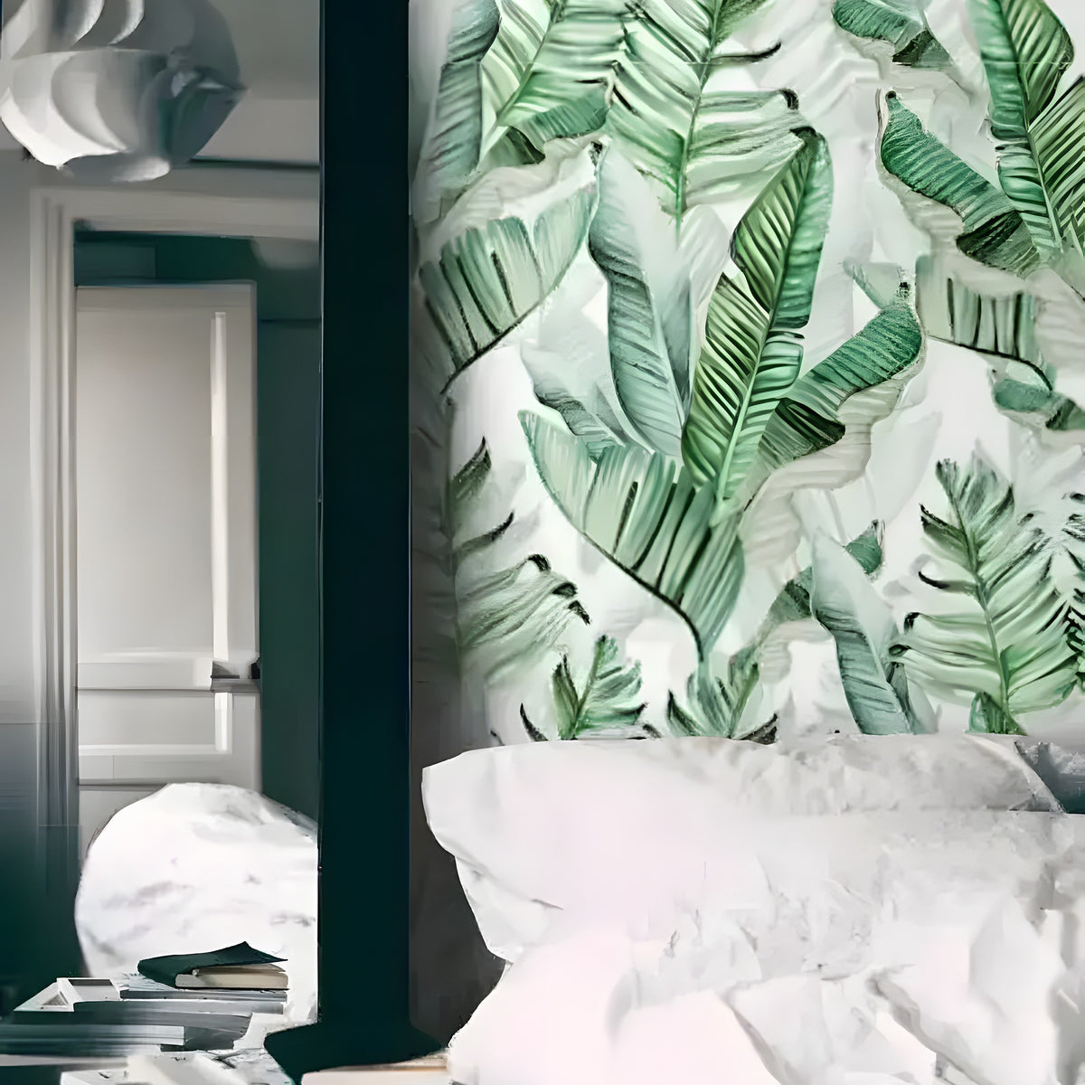 Oversized Banana Leaves Wallpaper 84" W x 96" H - MAIA HOMES