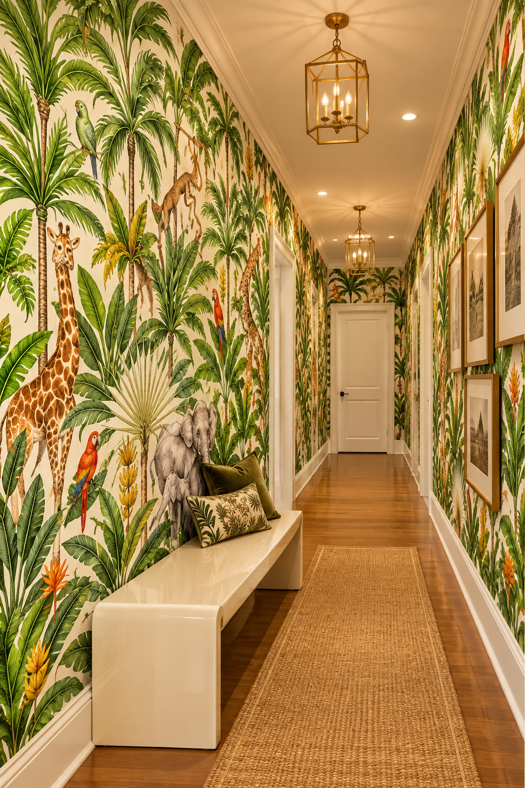 Tropical Animal Safari Nursery Exotic Jungle Wallpaper