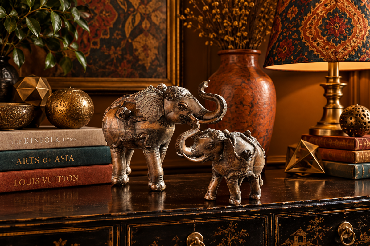 Solid Brass Elephant Betel Storage Box