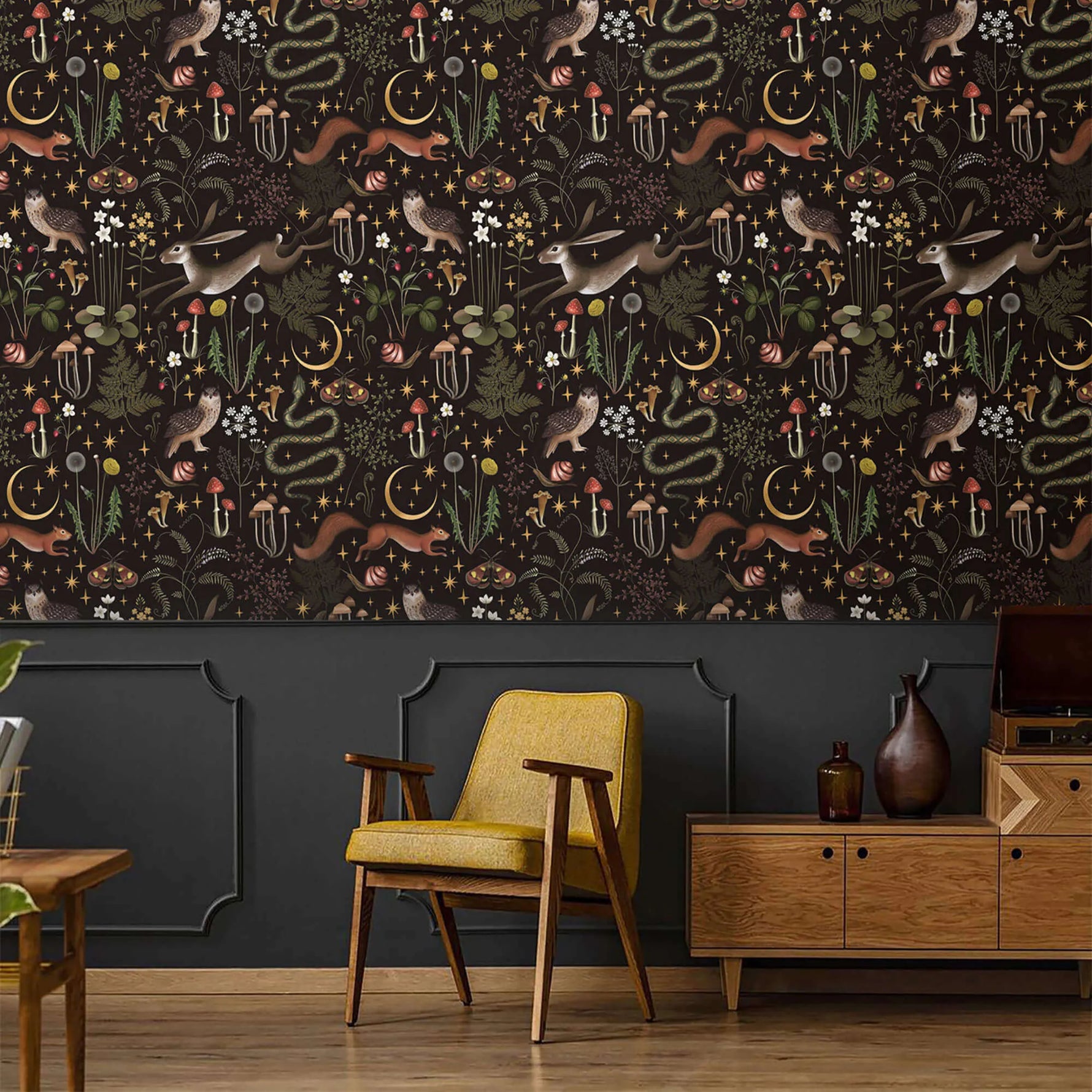 Enchanted Wilderness: Delight in a Dark Forest Fantasy Wallpaper