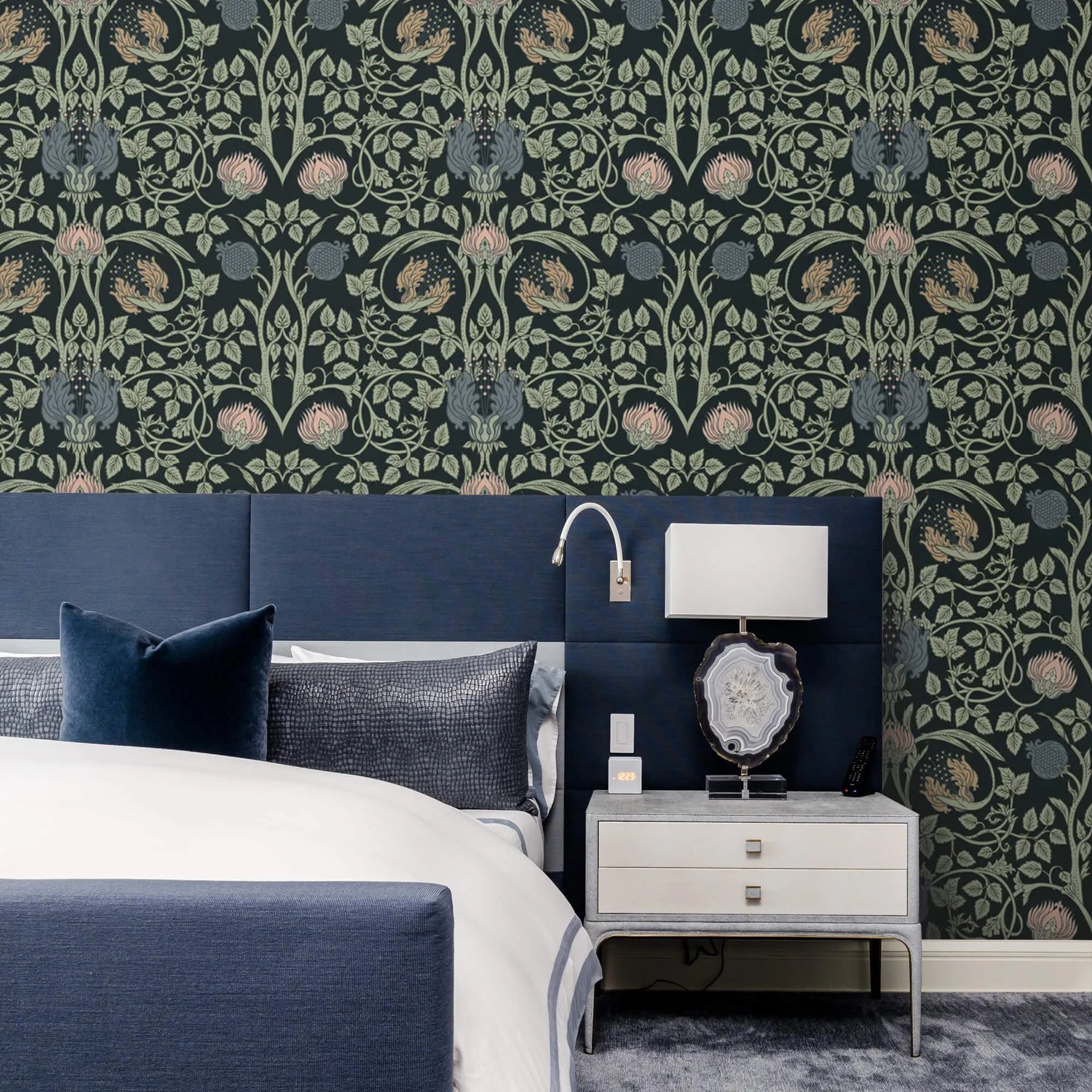 Ethereal Elegance: Vine and Flower Wallpaper