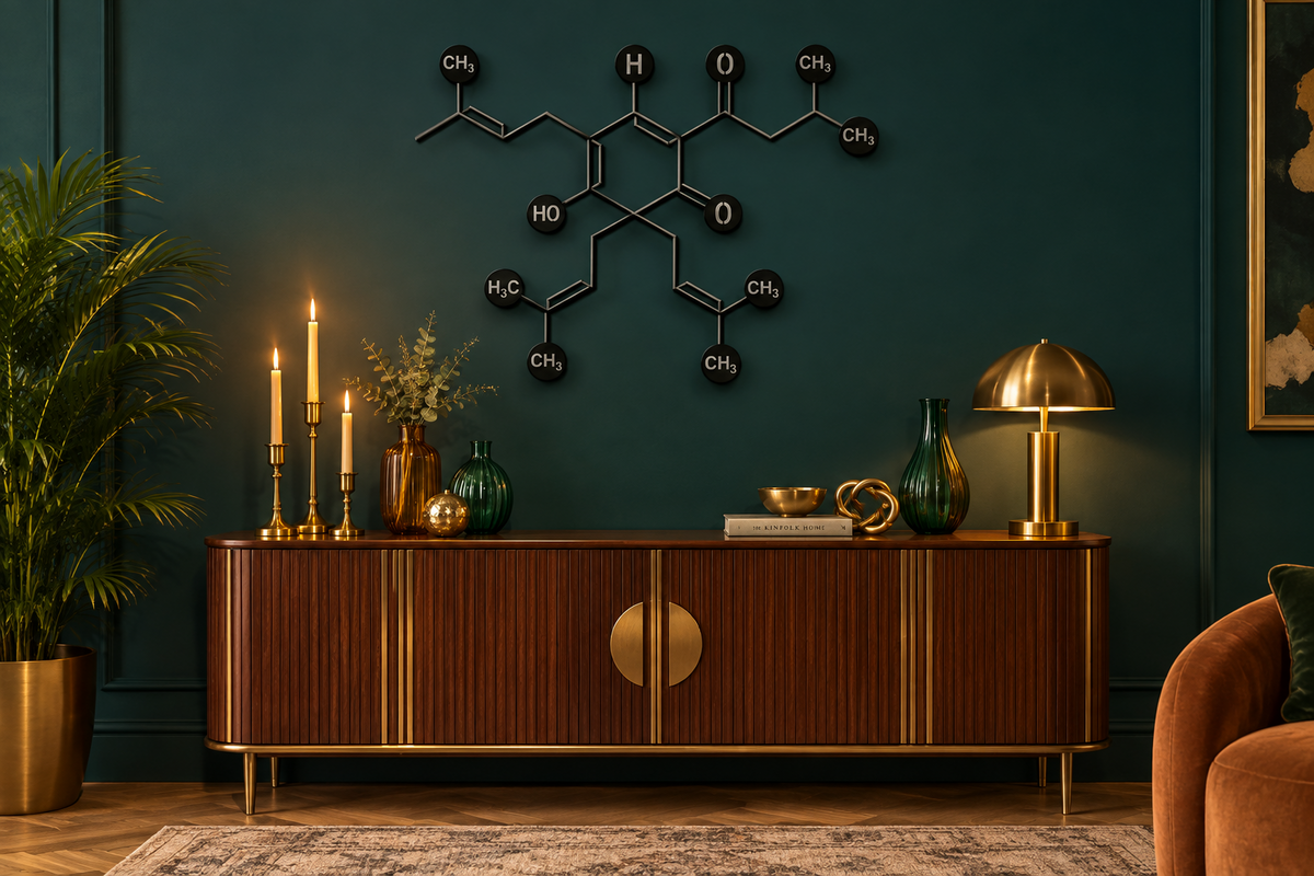 Beer Molecule Metal Wall Art