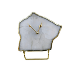White Agate Large Wall Table Clock Rose Gold