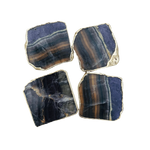 Dark Fluorite Agate Coasters - Set of 4 w customisation