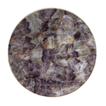 Amethyst Agate Countertop Lazy Susan Centerpiece 14 inches Rose Gold