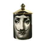 Mustache Lina Cavalieri Candle Jar with Gold Lid Mustache