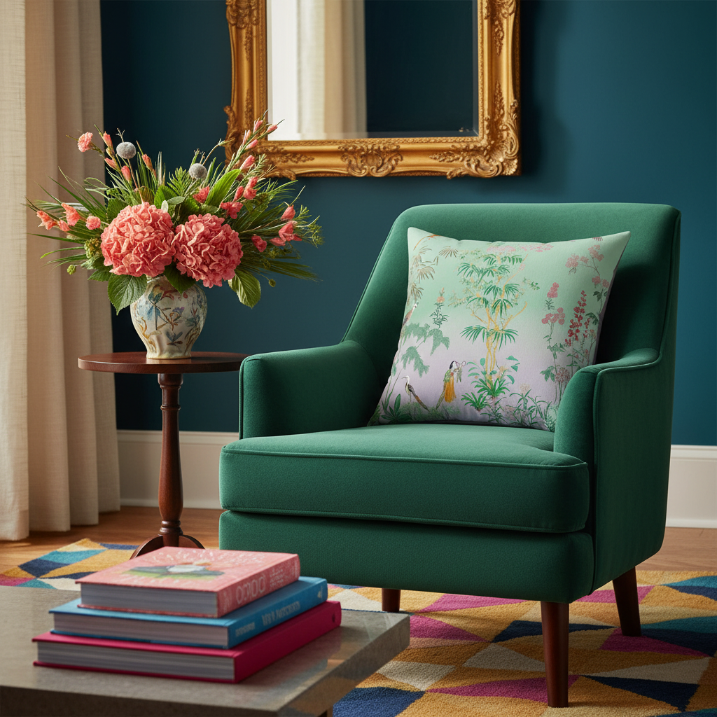 Celadon Orchid Serenade Throw Pillow